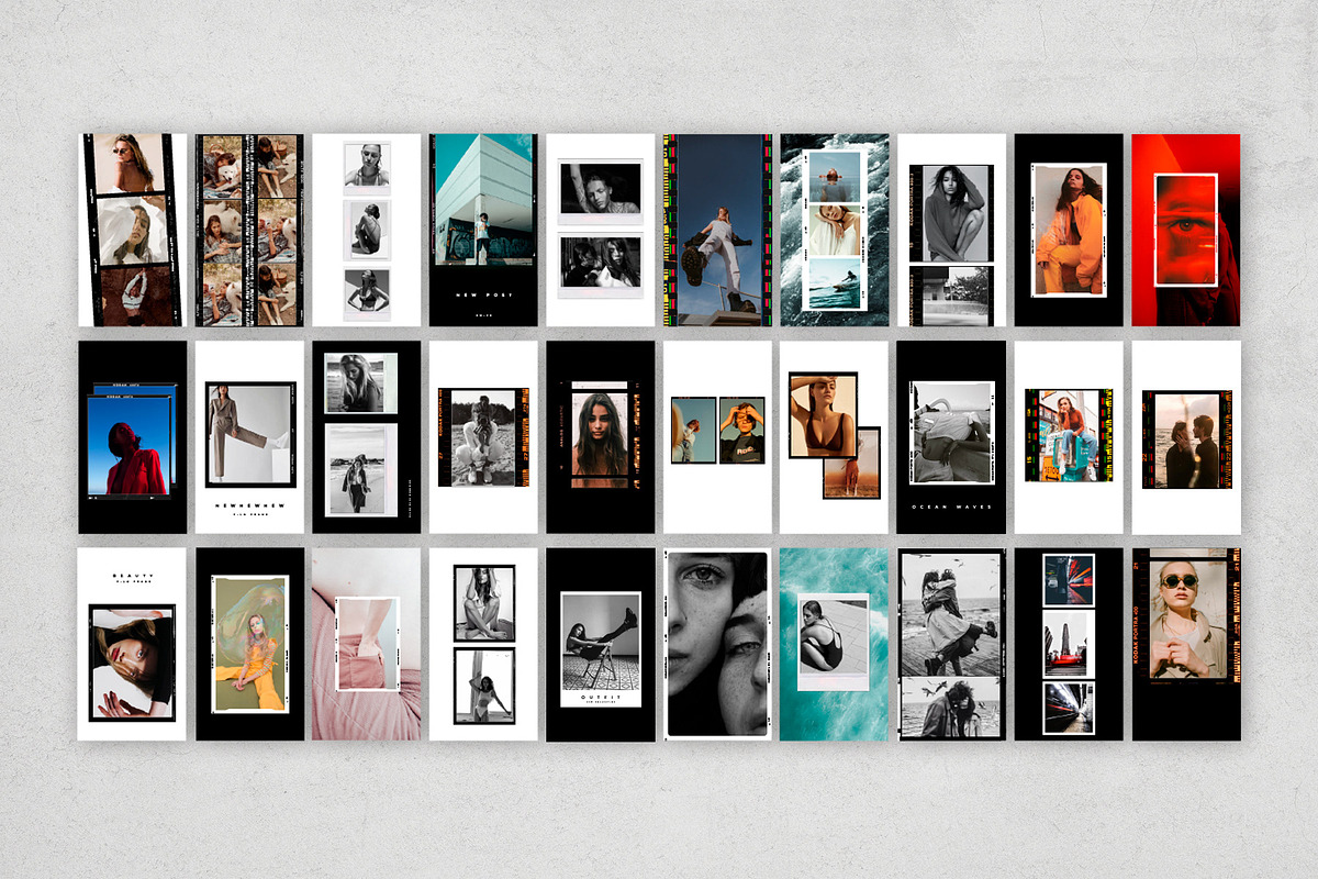 100 Film Frames & Instant Templates, a Social Media Template by The Muza (Photo 13 of 15)