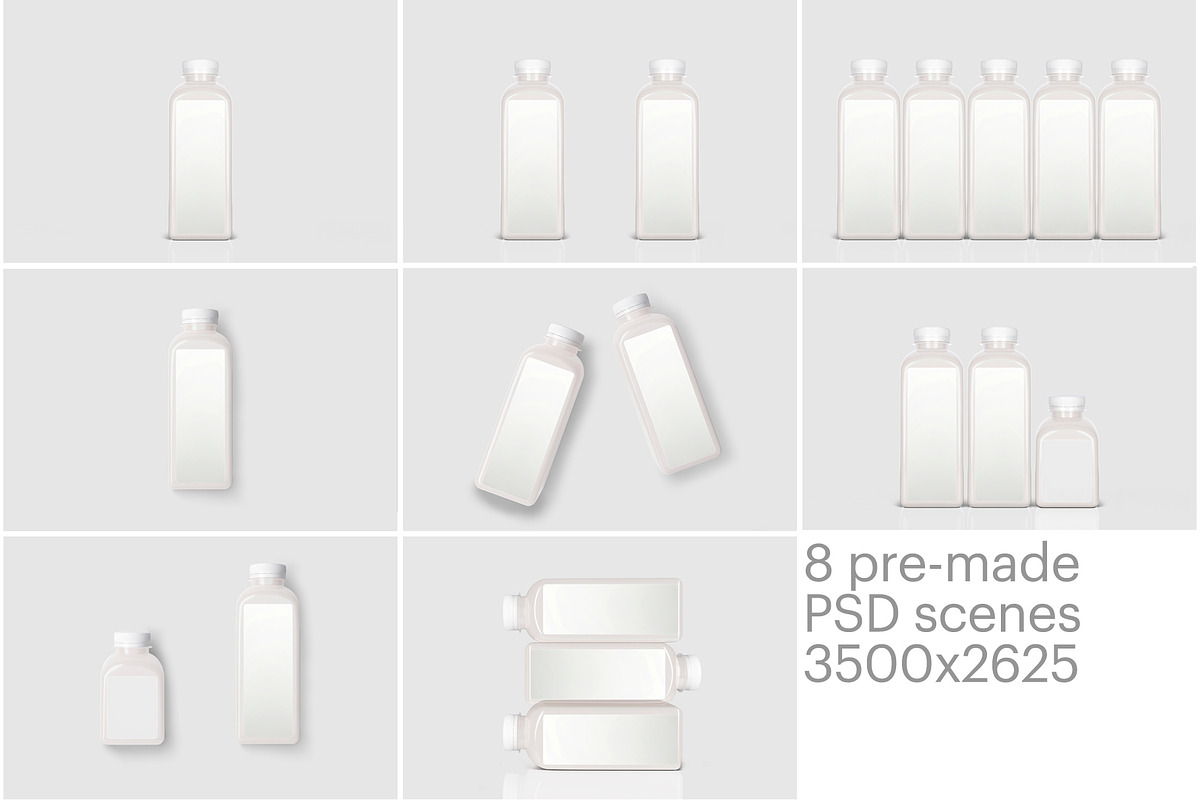 Smoothie Bottle Mockup, a Packaging Mockup by GraphicWave (Photo 3 of 10)