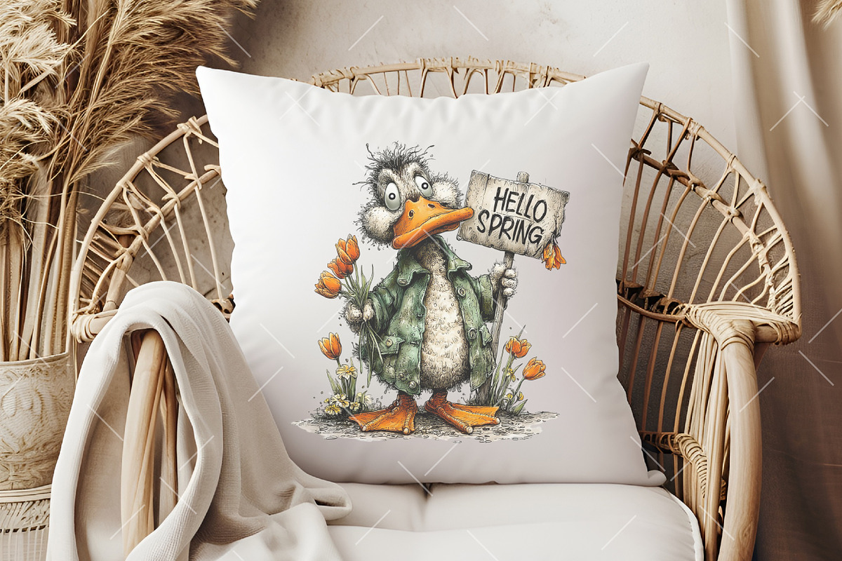 Whimsical Easter Duck Clipart, an Illustration by OK Design (Photo 6 of 6)