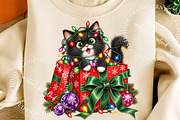 Funny Christmas Cat Clipart Bundle, a Work Illustration by SinaCreation (Thumbnail 5 of 6)