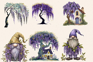 WISTERIA MAGIC FLOWER FAIRY CLIPART