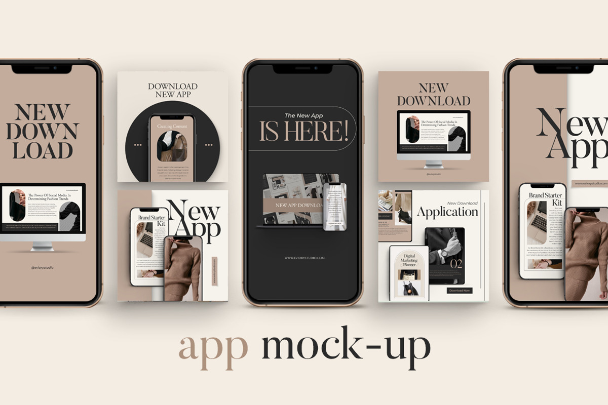 Product Mockup Instagram CANVA PS, a Social Media Template by Eviory (Photo 6 of 12)