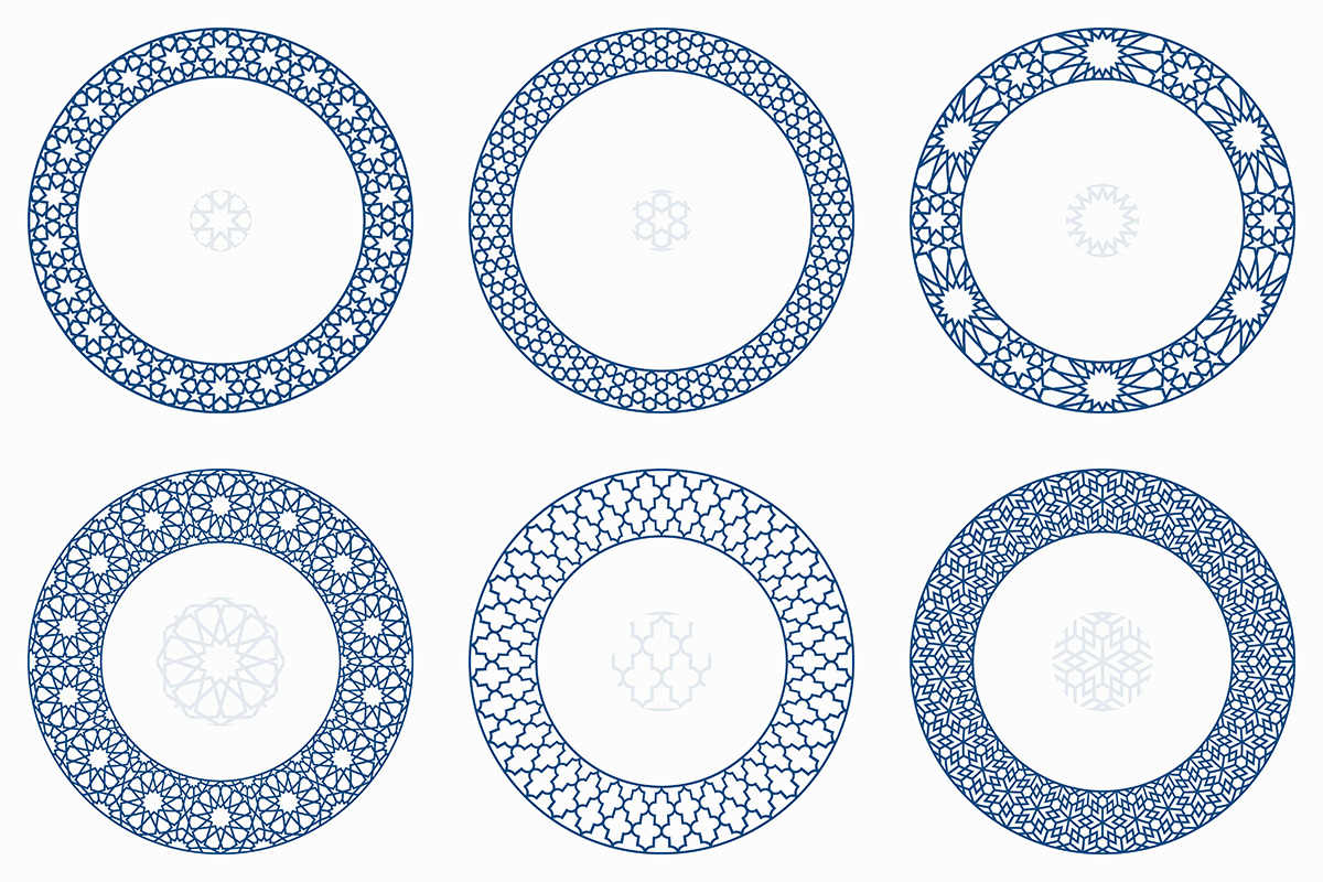 Arabic geometric round ornaments, a Pattern Graphic by Lawkeeper (Photo 2 of 5)