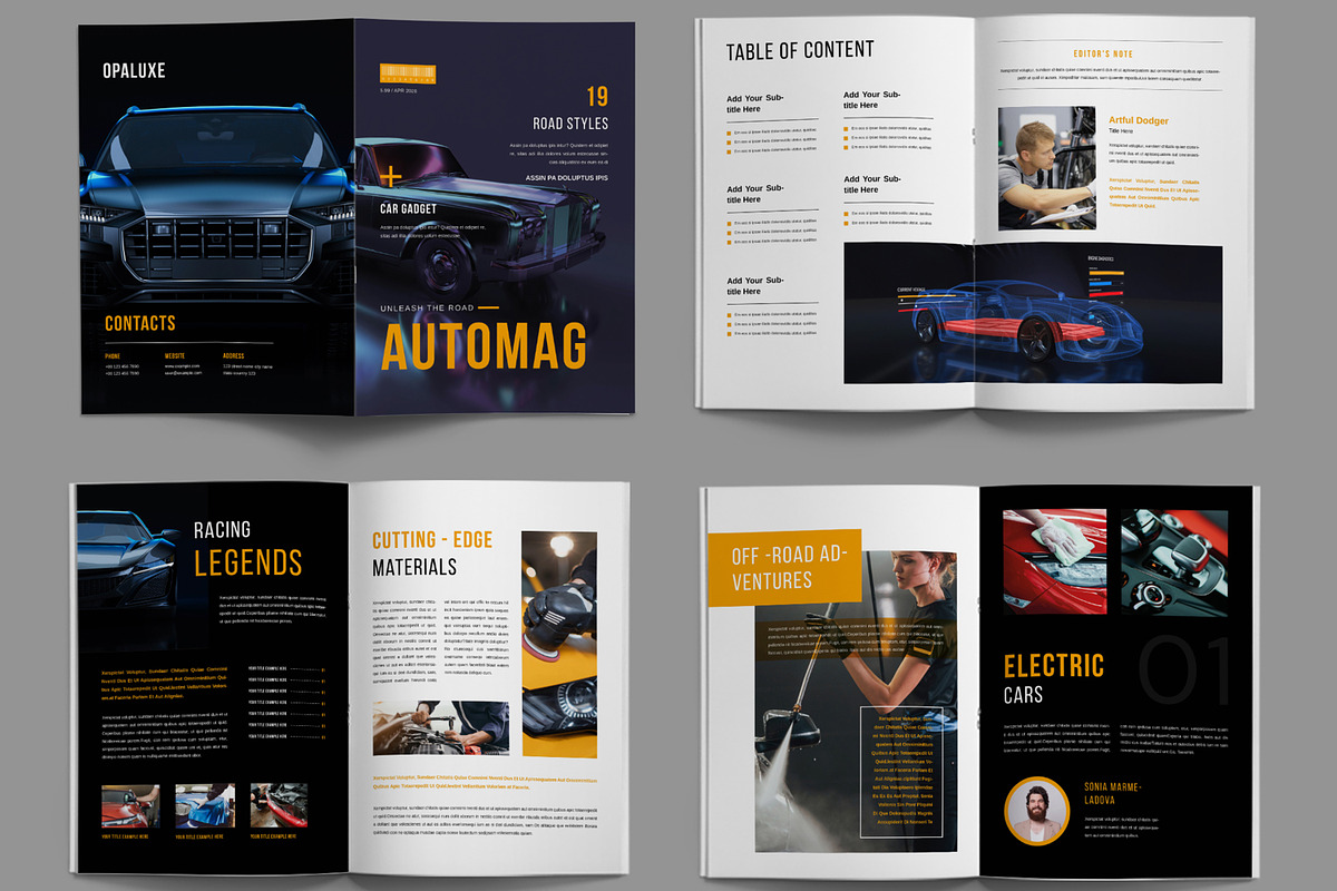 Automotive Magazine Template, a Magazine Template by ContestDesign (Photo 2 of 3)