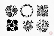 Pomegranate Fruit Clipart Set, an Object Graphic by Alena Koval (Thumbnail 11 of 16)