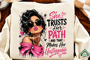 She Trusts Her Path png, a Seasonal Illustration by Craft Nest (Thumbnail 2 of 5)