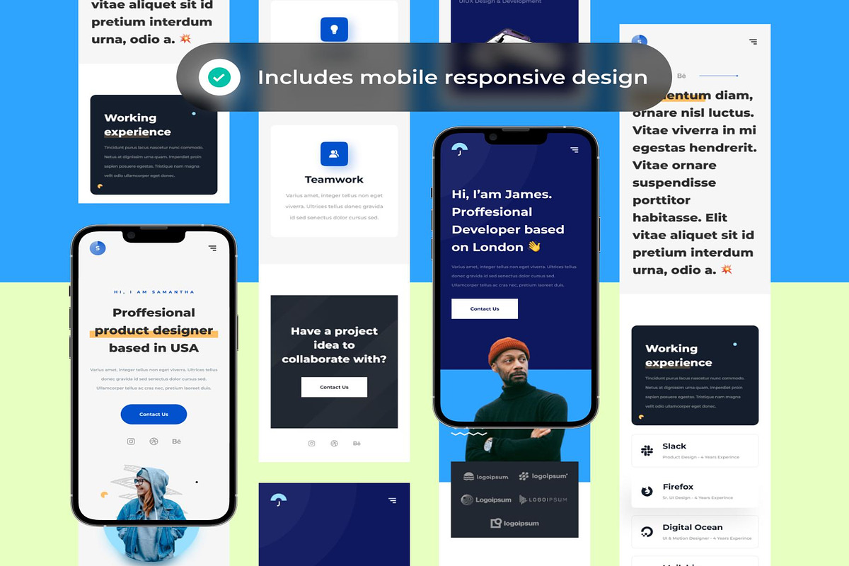 Portyo Personal Portfolio Templates, an UI Kit Template by Lumina_ui_ux202 (Photo 7 of 7)