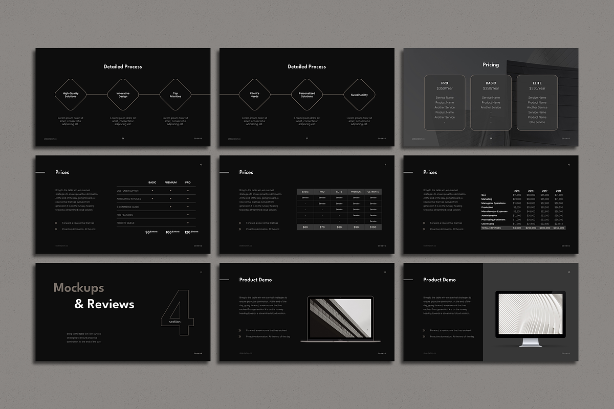Corvus Presentation Template, a Presentation Template by SlideStation (Photo 8 of 12)