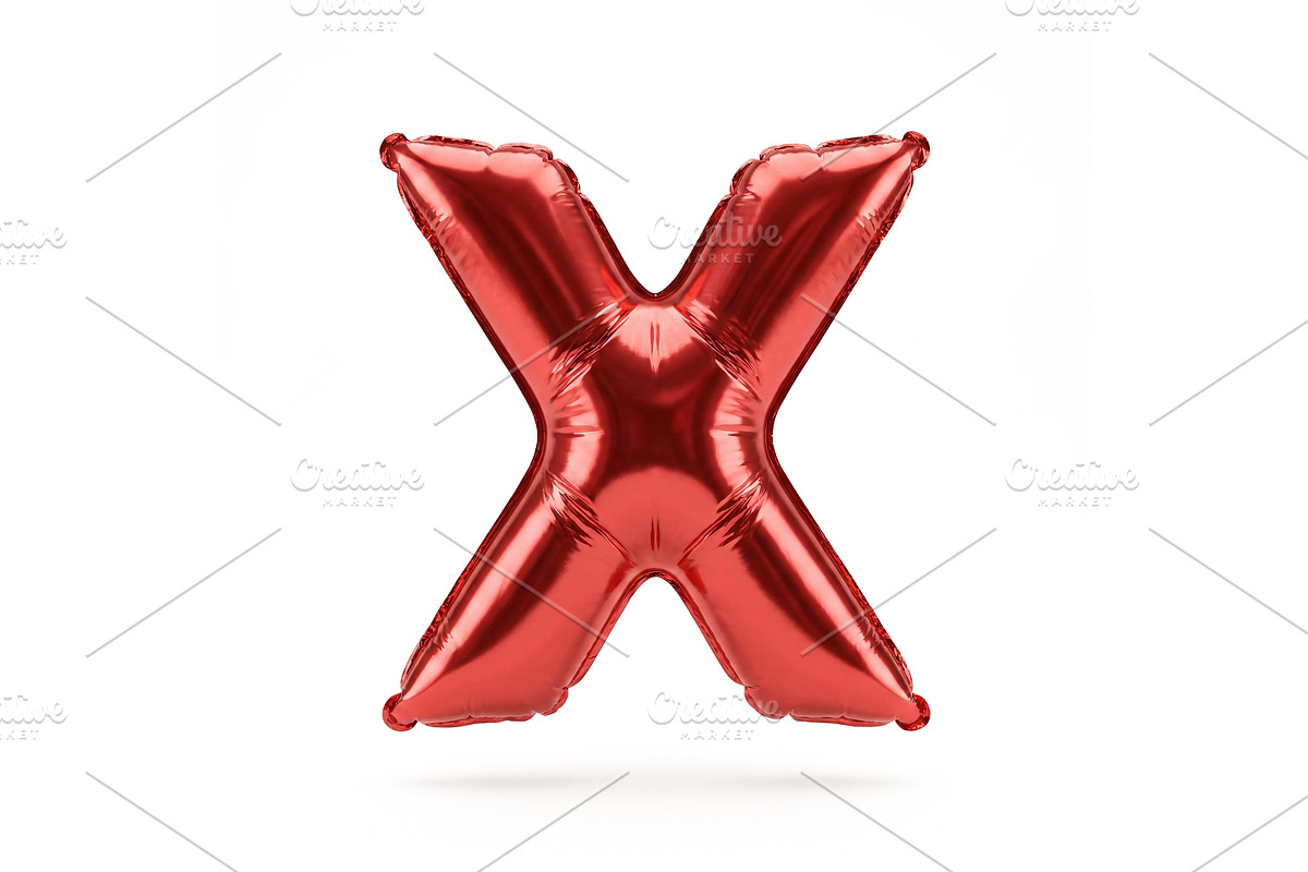 Red Metallic Letter X Foil Balloon P, a School & Education Photo by shahsoft (Photo 1 of 2)