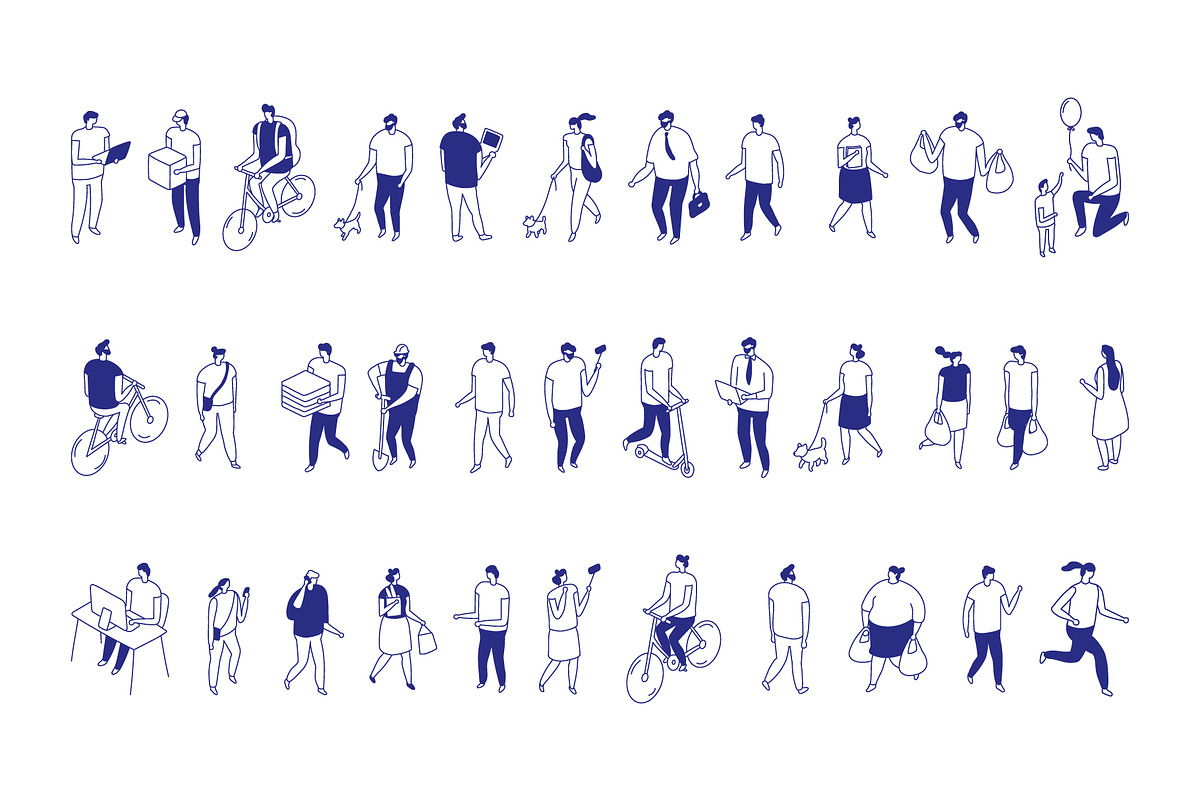 150+ Isometric Line People Set, a Person Illustration by Vector_Art (Photo 2 of 16)