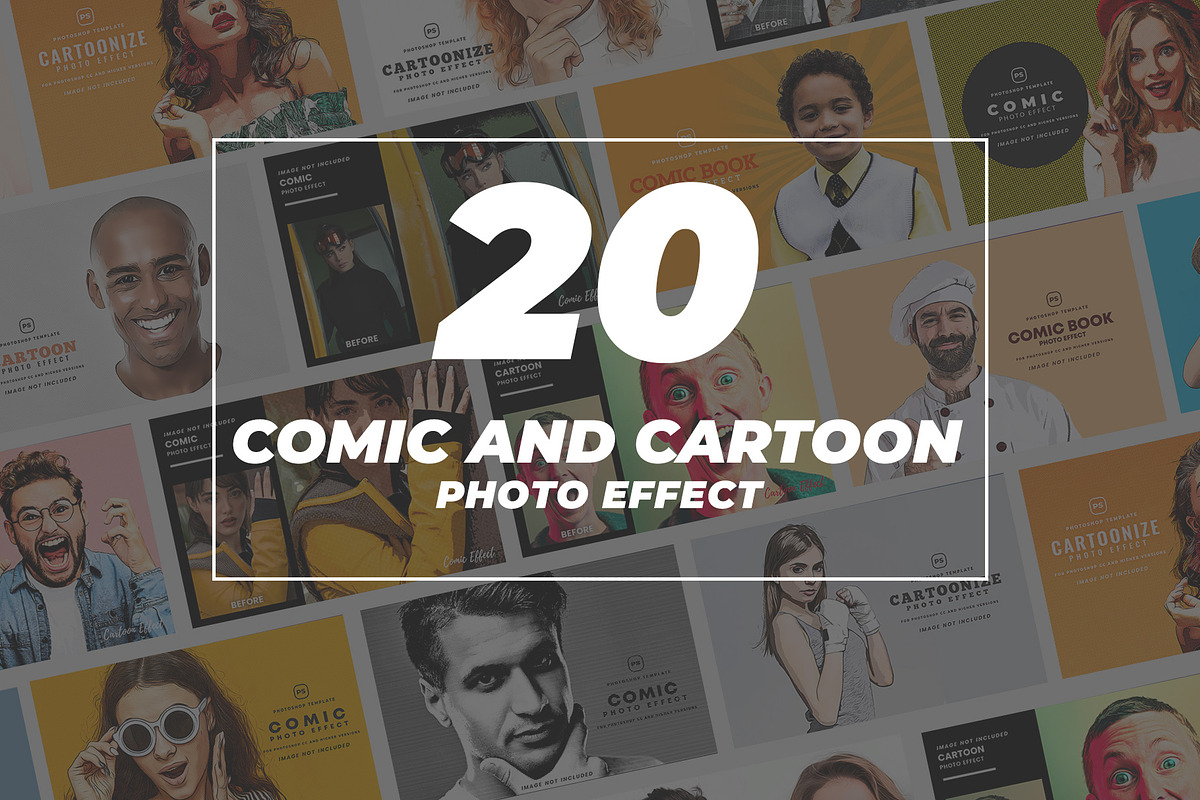 20 Comic and Cartoon Photo Effect, a Brushes & More by NanoAgency (Photo 1 of 2)