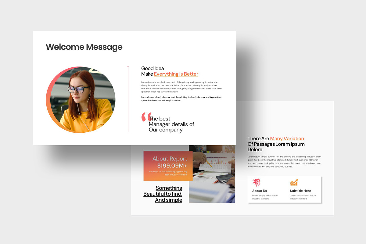 Annual Report Presentation Template, a Presentation Template by evgenystudio (Photo 2 of 8)