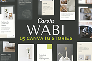 15 CANVA IG STORIES | WABI THEME, a Templates & Theme by OEN Design (Thumbnail 1 of 5)