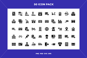 Postal service icons, an Outline Icon by Wencory