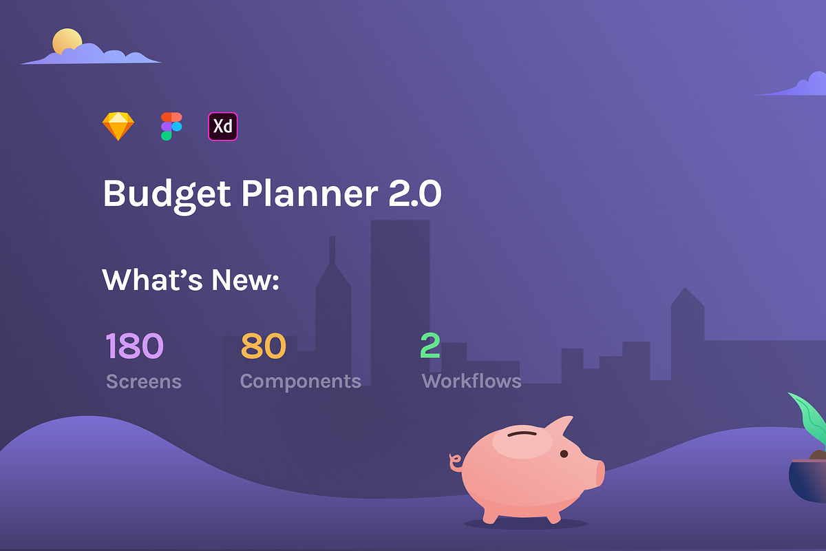 Budget Planner Mobile UI Kit, an UI Kit Template by Dorin007 (Photo 1 of 8)