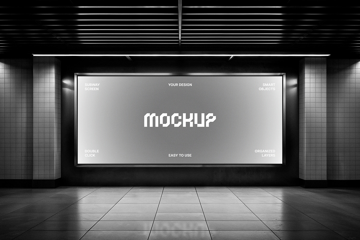 Subway Screen Mockup, an Advertising Mockup by Design Squad (Photo 4 of 4)