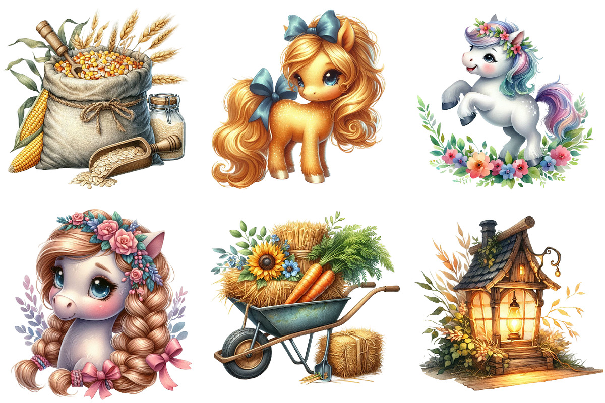 Horses Stables Clipart, an Illustration by Pixels.Craft (Photo 2 of 10)