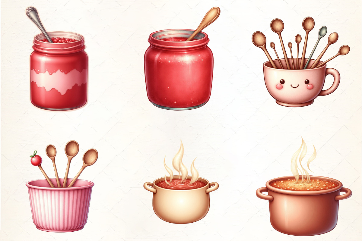 Cozy Cooking Watercolor Clipart, an Illustration by CrexoraLab (Photo 4 of 5)