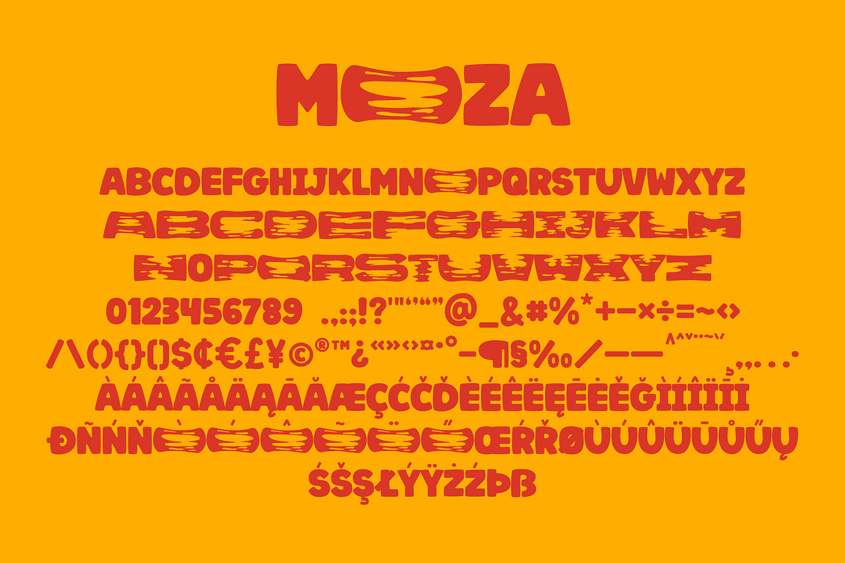 Melting font - MOZA, a Font by alphArtype (Photo 5 of 5)
