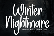 Winter Nightmare | Script Font, a Script Font by Scratchones (Thumbnail 1 of 8)