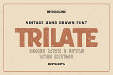 Trilate - Handdrawn Font + EXTRAS