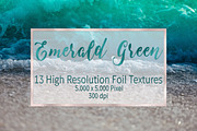 Emerald Green Foil Textures, a Texture Graphic by U + Me Studio (Thumbnail 1 of 3)