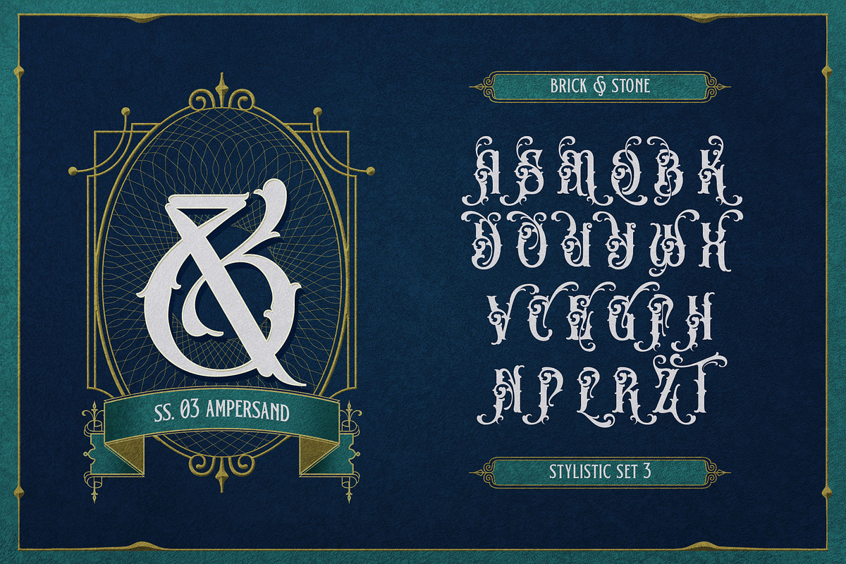 Brick Stone Victorian Typeface, a Blackletter Font by alit design (Photo 9 of 23)