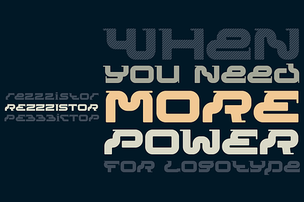 Rezzzistor 4F (Family), a Font by 4th february type foundry