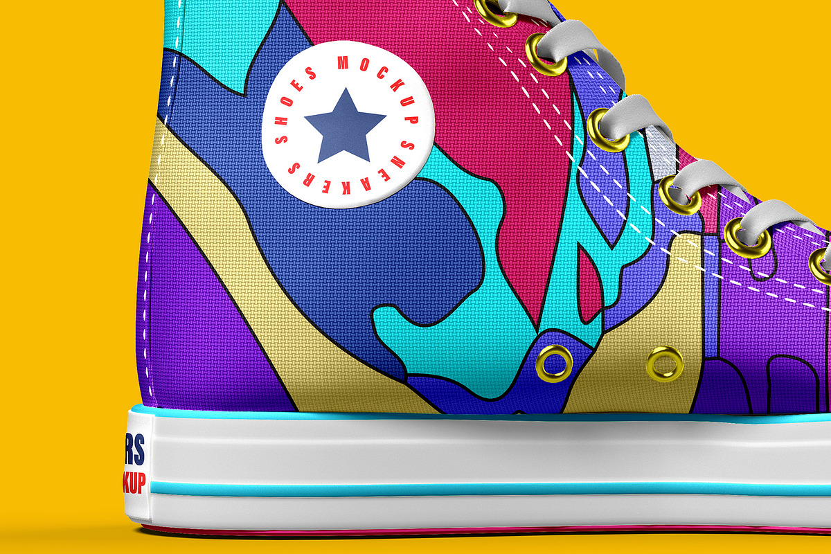 Sneakers Shoes Mockup - 9 views, a Packaging Mockup by Illusiongraphic (Photo 19 of 28)