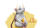 2020 year RAT Horoscope Zodiac Signs, an Animal Illustration by Dneprstock (Thumbnail 2 of 8)