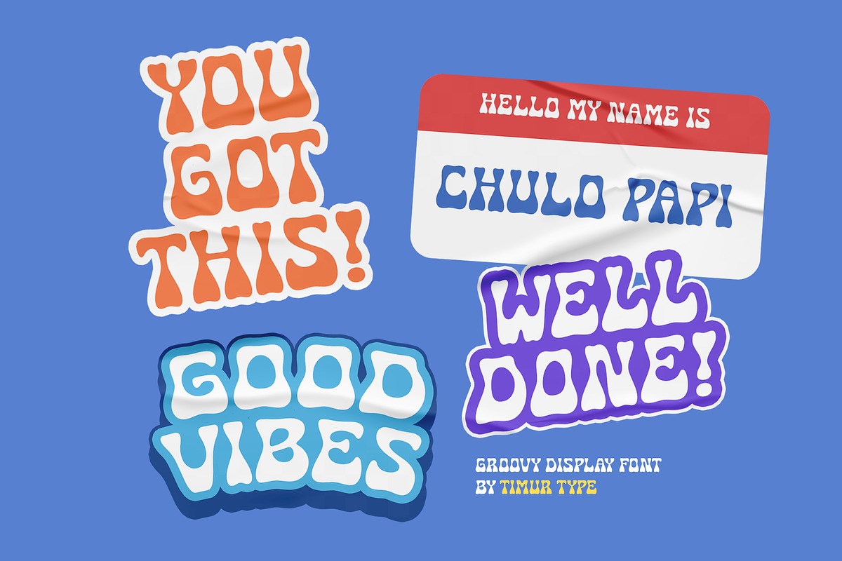 Meltburn - Groovy Display Font, a Handwritten Font by Timurtype (Photo 3 of 7)