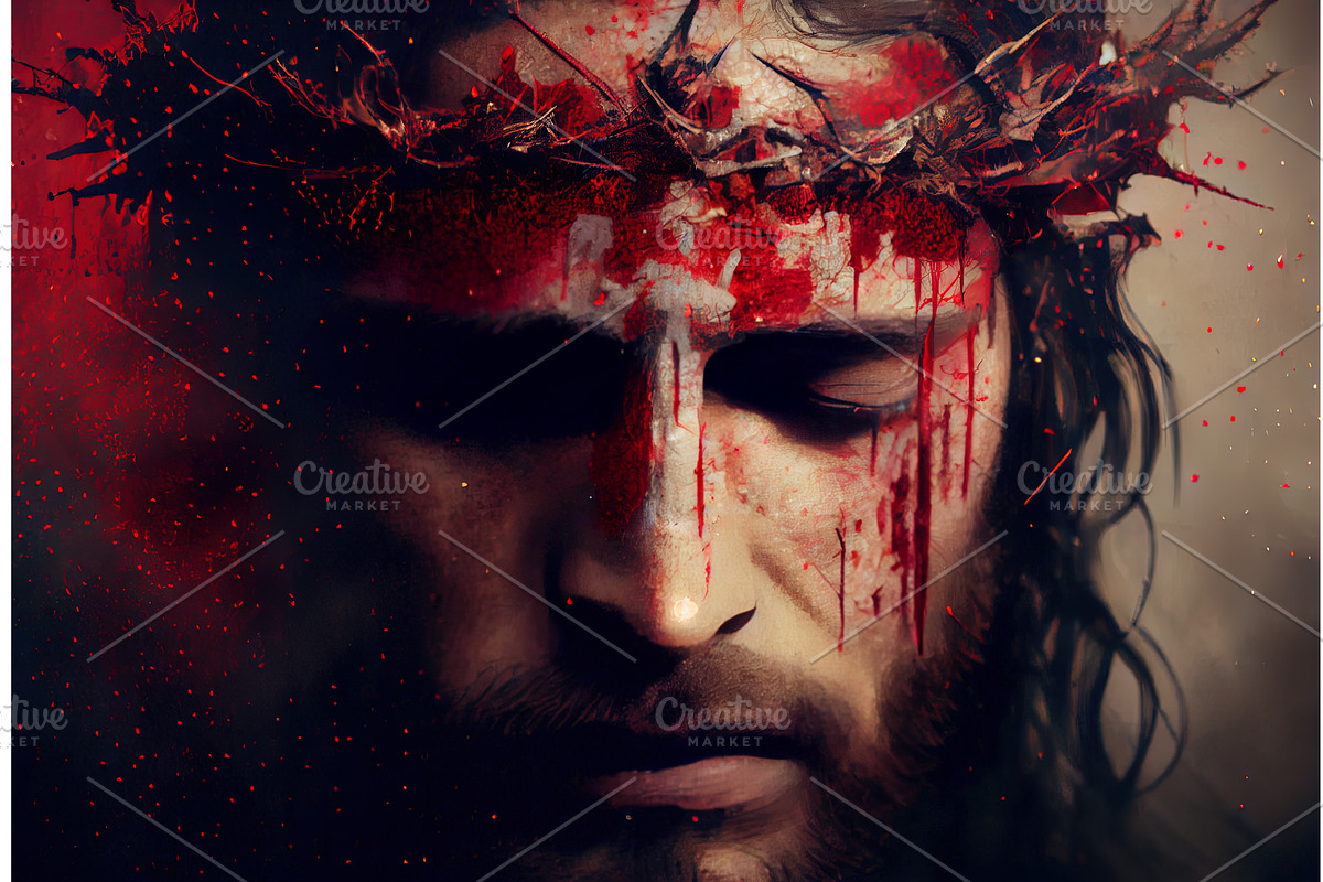 Face of Jesus Crist, a Person Illustration by Neirfy