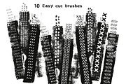 Procreate linocut brushes, a Brush Add-On by ProcreateiBox (Thumbnail 5 of 11)