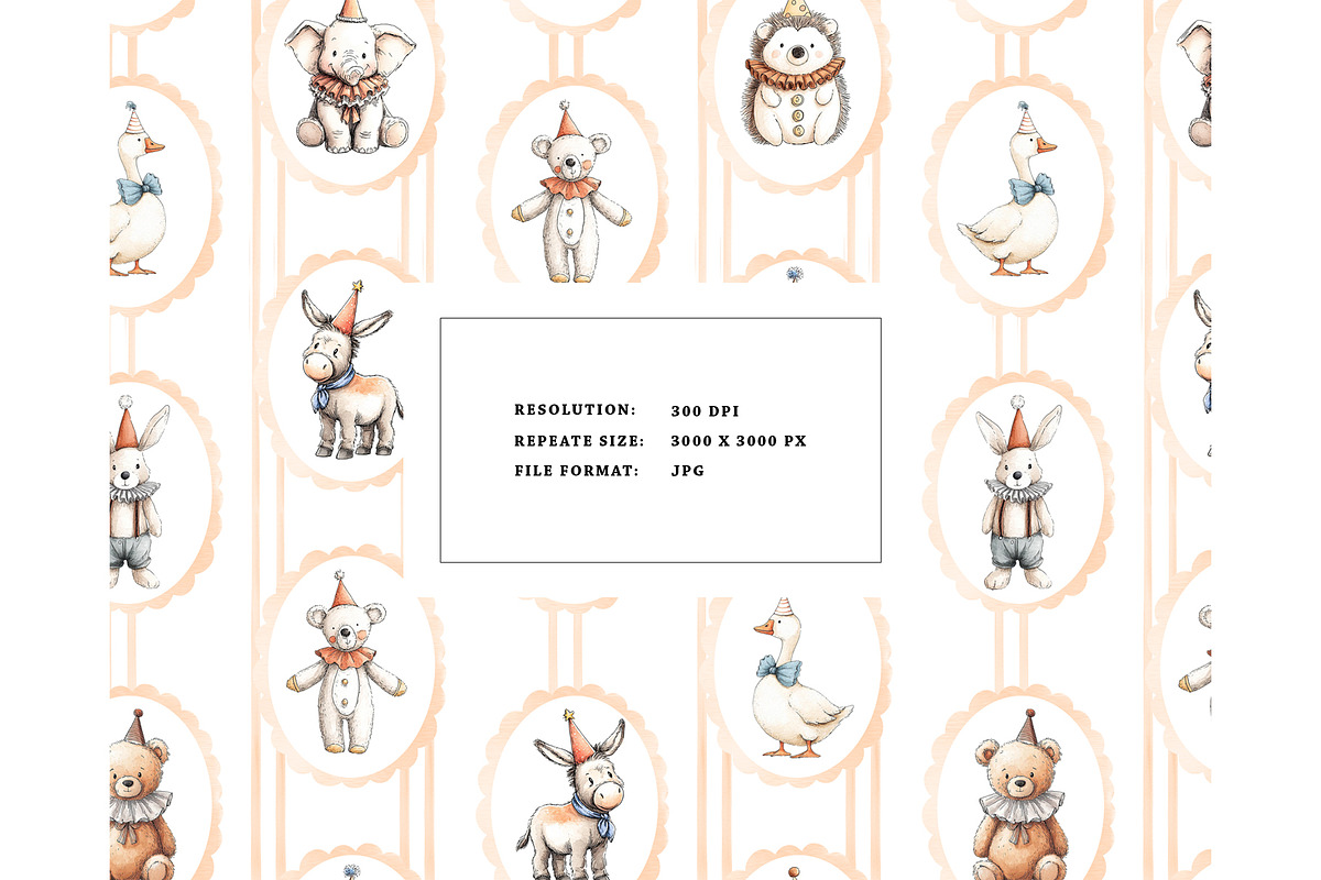 Vintage Toy box seamless pattern, a Pattern Graphic by Milatoo (Photo 8 of 8)