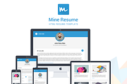 Mine HTML Resume Template, a Websites & App Template by Hervat (Thumbnail 1 of 4)