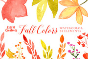 Watercolor Fall Colors Clipart SET, an Illustration by Essem Creatives (Thumbnail 4 of 4)