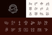 Movie Icon Art Set, an Outline Icon by Prosymbols (Thumbnail 5 of 8)
