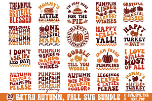 Retro Fall SVG Bundle, Autumn SVG