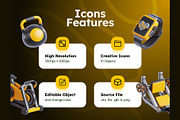 Gym and Fitness 3D Icons, an Object 3D Model by Rakata Studio (Thumbnail 2 of 7)