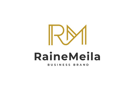 Initial RM Letter Logo, a Branding & Logo Template by BlackSweet_Studio