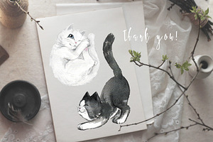 MEOW-MEOW Watercolor Kittens