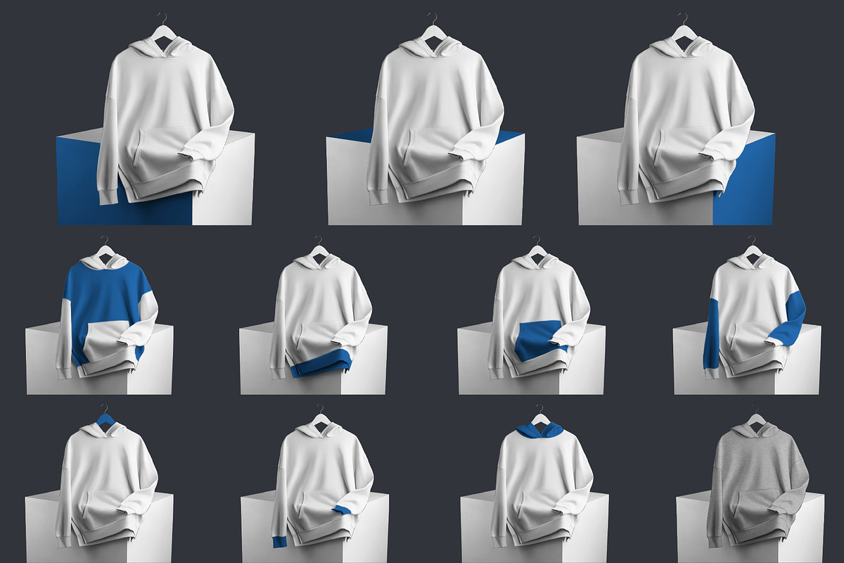 7 Mockups Oversize Long Hoodies, a Hoody Mockup by Grow Design Craft Studio (Photo 3 of 7)