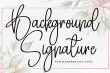 Background Signature | Script Font