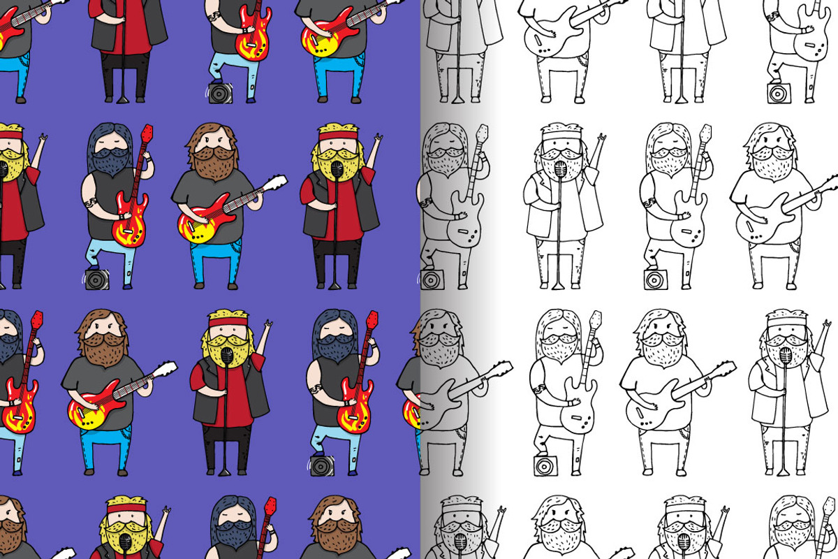 Rock star patterns, a Pattern Graphic by merion_merion (Photo 3 of 5)