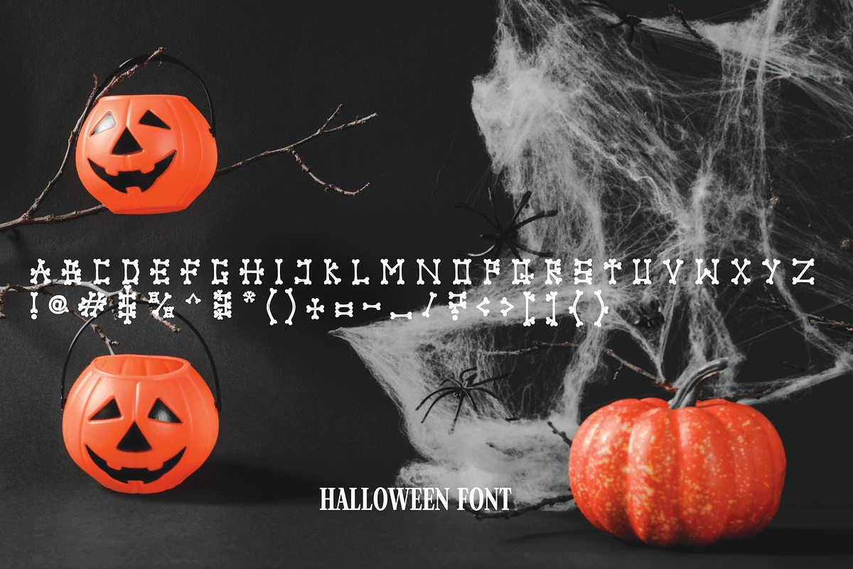 Dr. Bones - Halloween Font, a Script Font by Design House (Photo 3 of 3)