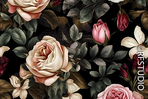 HEAVENLY ROSES. Seamless Bundle 1