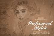 Professional Sketch Photoshop Action, an Action Add-On by FixThePhoto (Thumbnail 1 of 37)