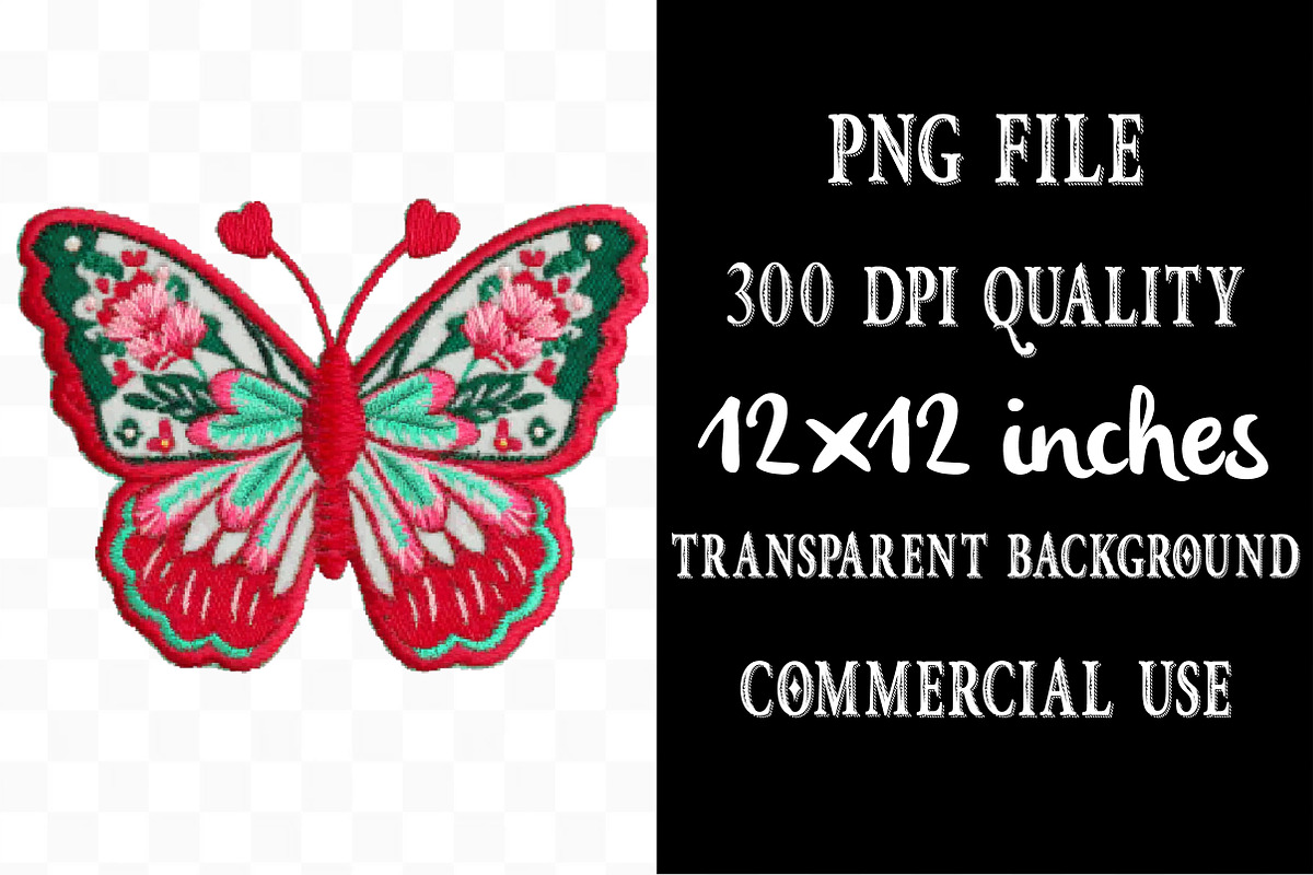 Crochet Valentines Butterfly Png, an Illustration by Designking (Photo 4 of 5)