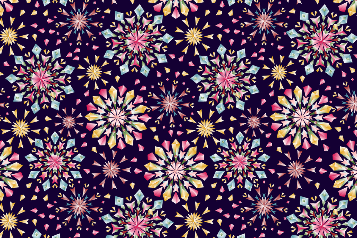 Colorful diamond crystals patterns, a Pattern Graphic by Natalyon (Photo 3 of 3)