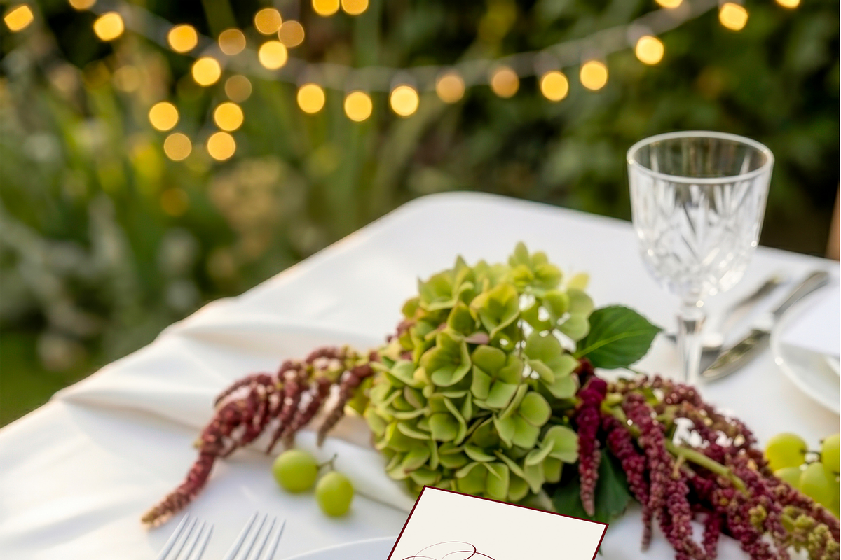 Chartreuse Wedding Menu Mockup, an Advertising Mockup by Serenefeeling (Photo 3 of 8)